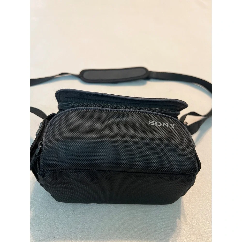 Sony Black Nylon Padded Camera Shoulder Bag with Adjustable Strap and Belt Loops